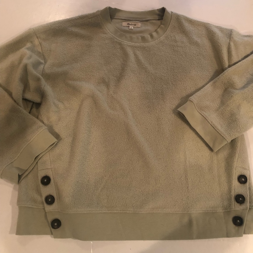 MADEWELL Seagrass Brushed Side SWEATSHIRT S - Picture 11 of 16